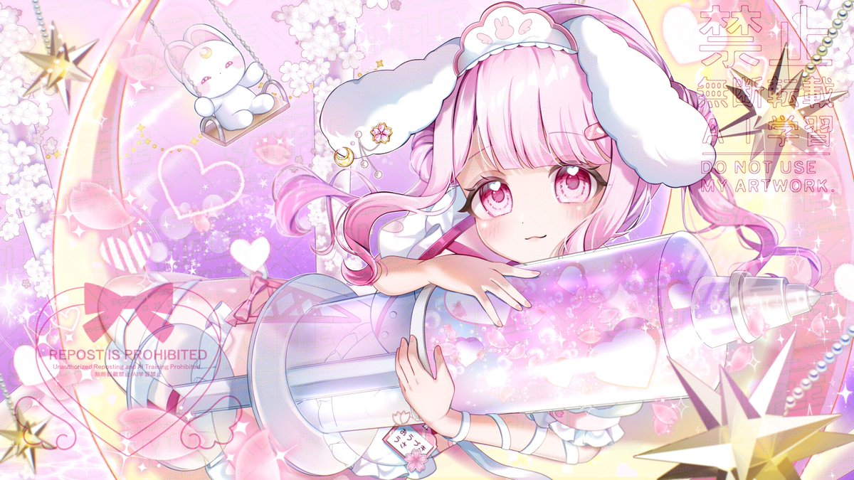 お仕事報告] 私のV娘ちゃん、桜月羽彩ちゃんのお誕生日のイラストを