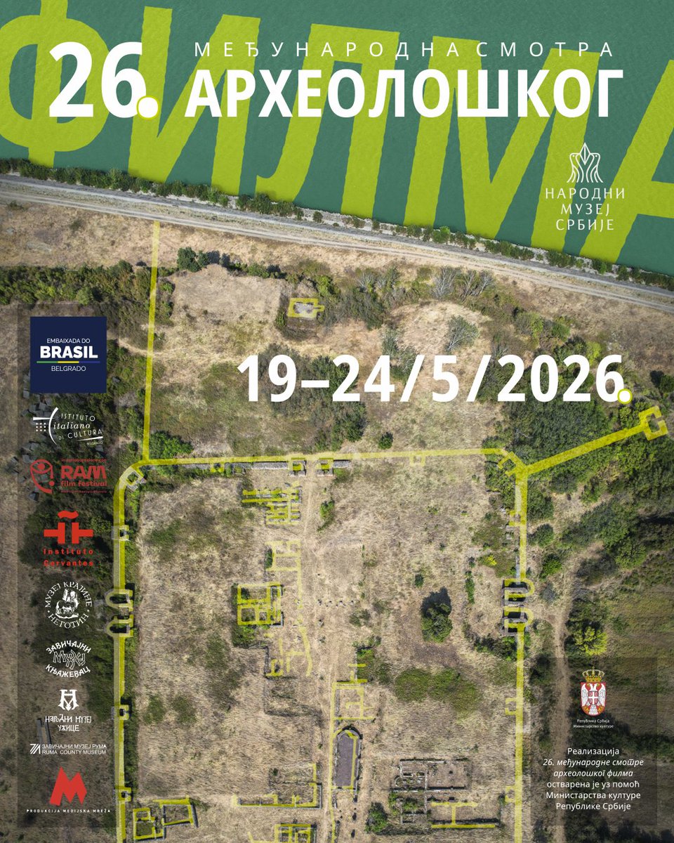 MuzejUzice's tweet photo. Премијера филма „Сеништа – хроника археолошких ископавања на локалитету Црквине 2025“ аутора Сретена Вуковића у продукцији Народног музеја Ужице! 🎥

📅 23. мај, Народни музеј Србије
🏛️ Филм је саставни део изложбе „Лица хумке“ која ће бити отворена 12. јуна у НМ Ужице) https://t.co/CPsXLS3kCj