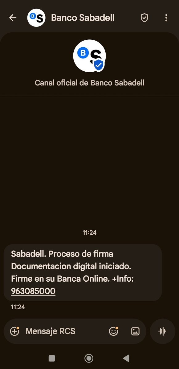 JavierLcollado's tweet photo. @Sabadell_Help hola. He recibido un SMS, supongo que no es del banco. https://t.co/wbzlWvDw62