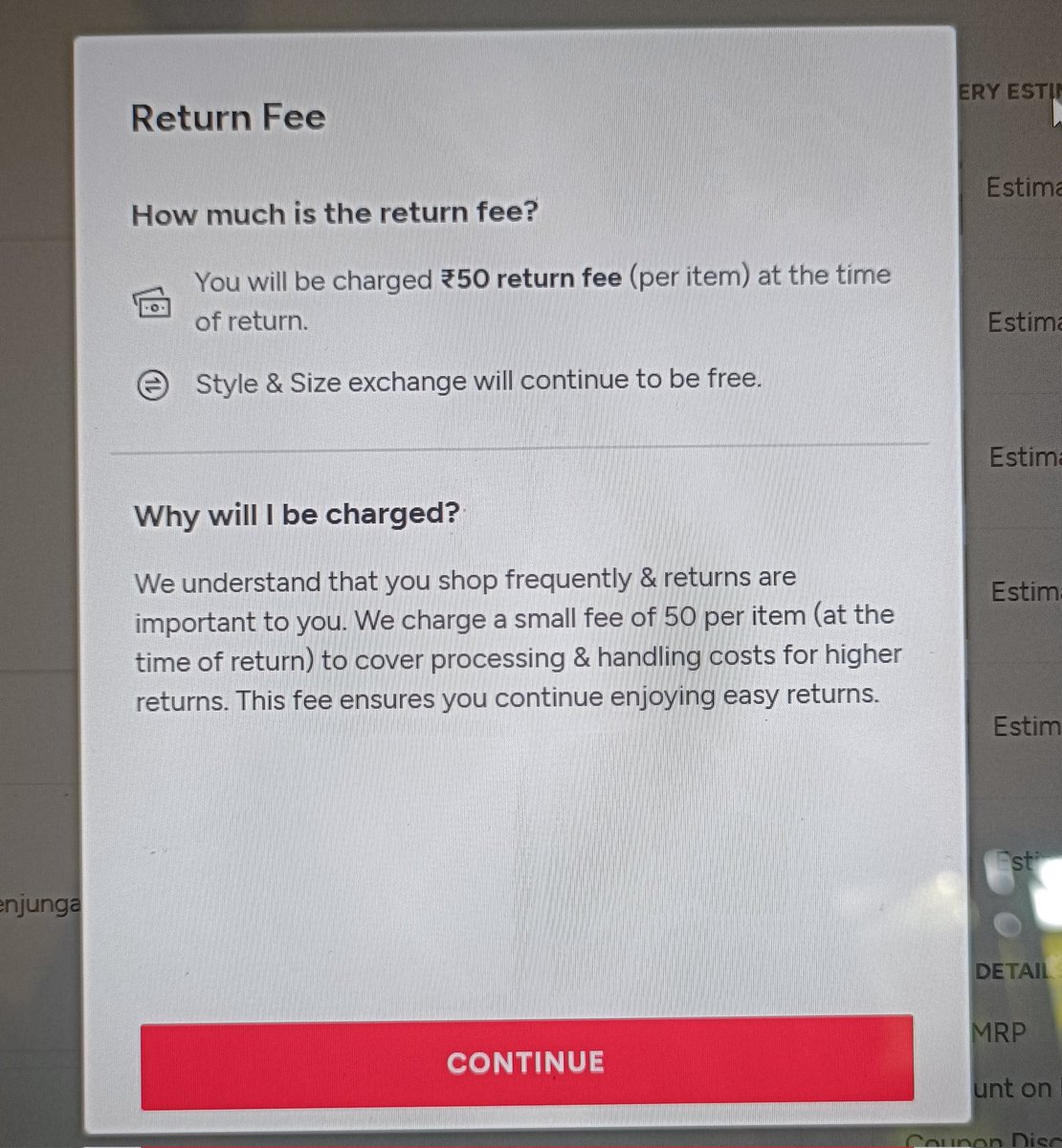 Dia_Jainn's tweet photo. I often order for all my family members using this account and yes we do return often but I've also been a very loyal Myntra customer since 10 years, there was NO WARNING and this showed up. Is this how you treat your customers!? If I'm at fault atleast give PRIOR INTIMATION! https://t.co/47UkokH1Mv