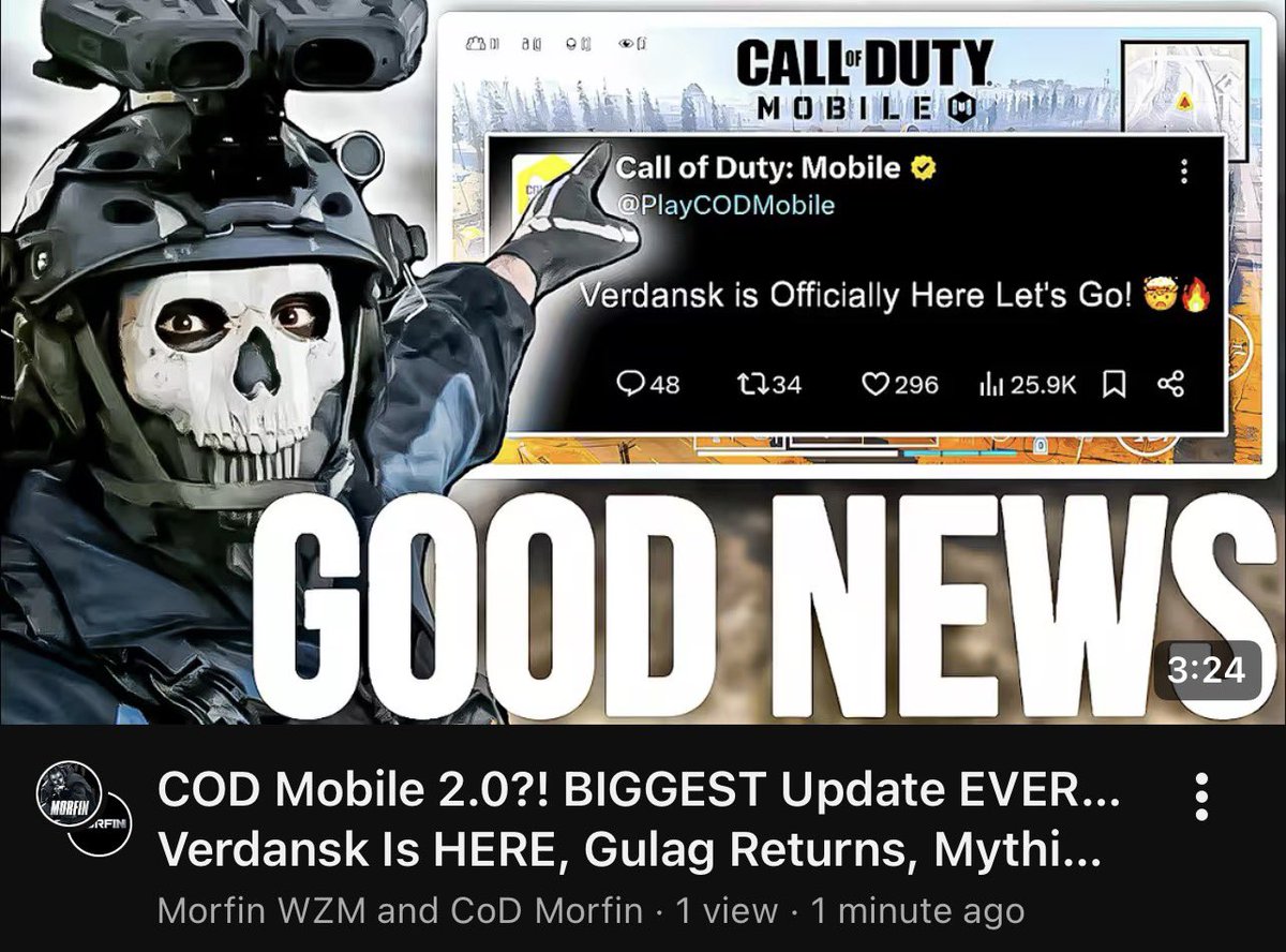 ᵀᴹᴳᴳ CoD Morfin tweet media