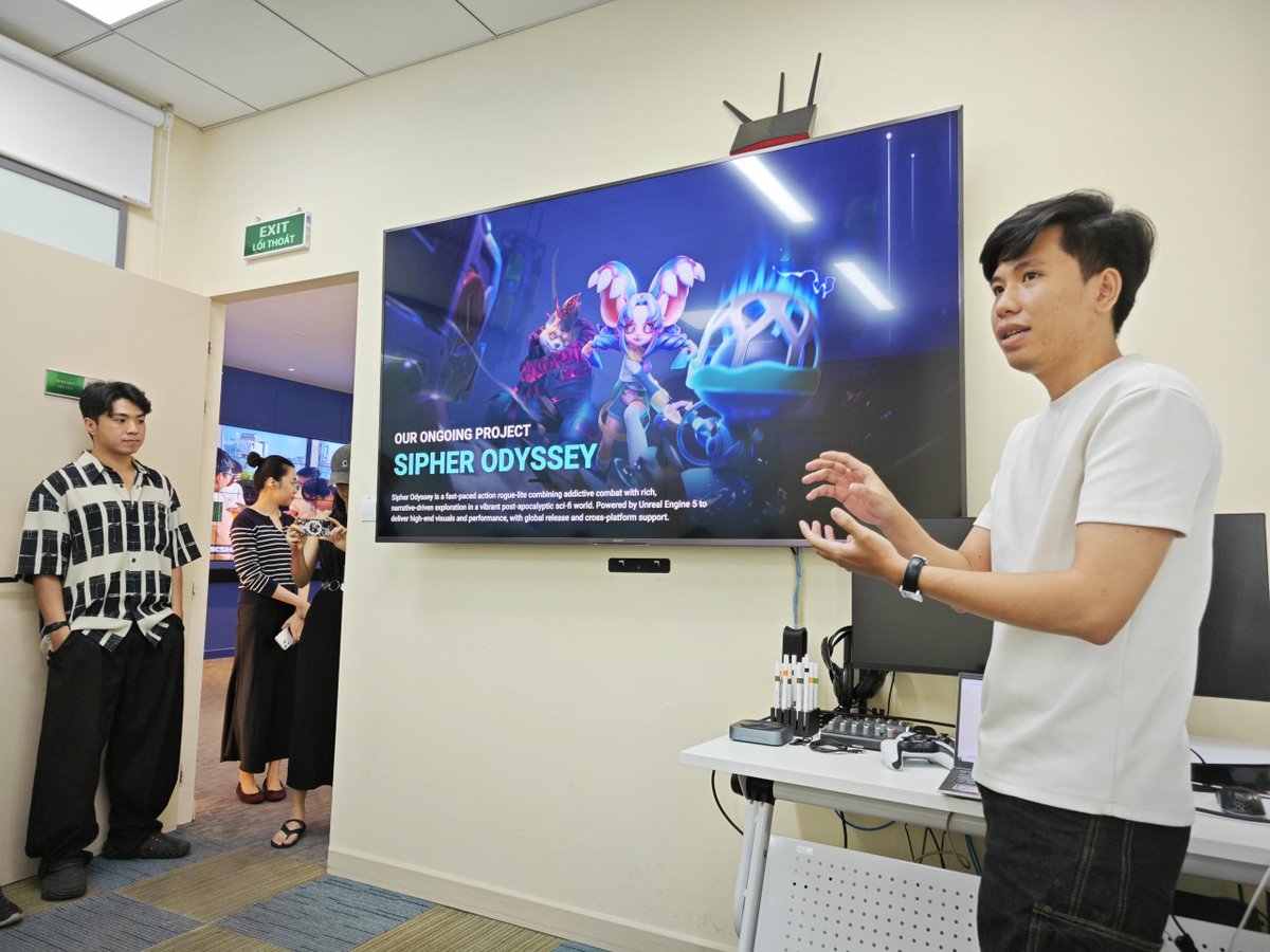 NetMarvel2023's tweet photo. Exploring Vietnam’s thriving gaming industry 🇻🇳🎮

NetMarvel's Senior Business Manager Crystal, joined Roski, Tencent, and Unity in visiting Atherlabs, gaining valuable insights into Vietnam’s innovation and growth potential.

#NetMarvel #EventRecap #VietnamGaming #MobileGaming https://t.co/hEXNJjOx1T