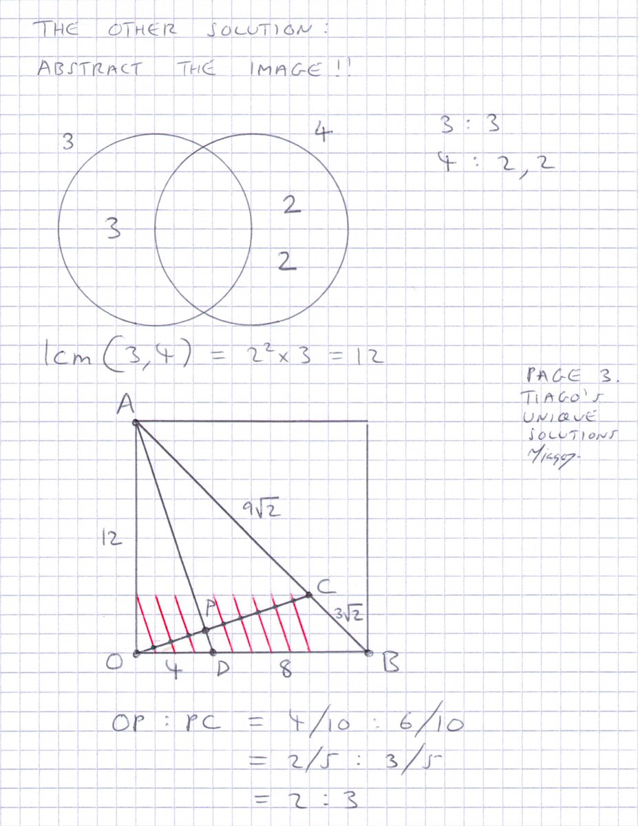 mathsproofs's tweet photo. One of the hardest GCSE vector problems solved.

The diagram shows triangle OAB.

OPC and APD are straight lines.

OA = a

OB = b

OD : DB = 1 : 2

AC : CB = 3 : 1

Work out the ratio OP : PC.

#vectors #alevelmaths #geometry https://t.co/O5k05MOgaU