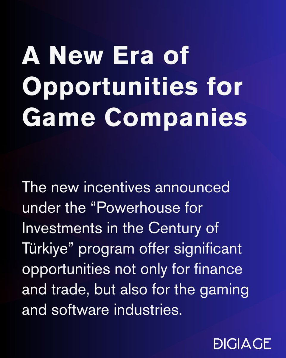bvdigiage's tweet photo. A new era of opportunities awaits the gaming industry!

The Turkish government’s newly announced investment incentives are creating strong momentum for the gaming ecosystem through export growth, increased access to investment, and expansion into global markets.🚀 https://t.co/GIw1CwpAcx