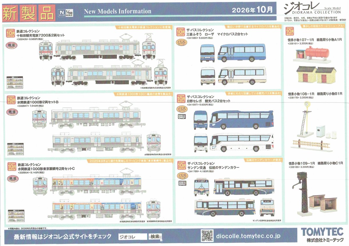 ジオコレの新製品情報です。