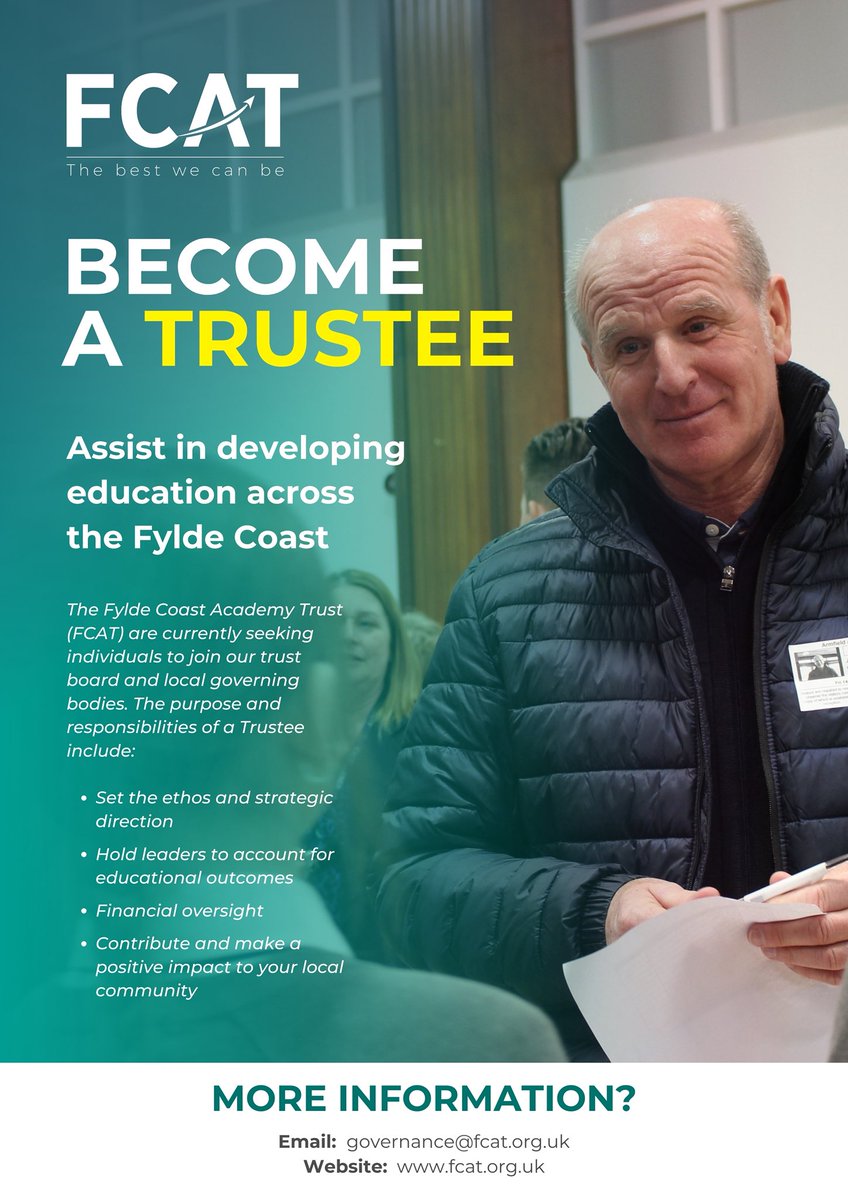 FCATrust's tweet photo. @blackpoolaspire are looking for new governors to join their Local Governing Body! For more information please email governance@fcat.org.uk https://t.co/OHCHq5Oeaz
