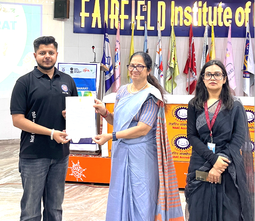 FIMTDELHI's tweet photo. The shift is here: From Women’s Development ➡️ Women-Led Development! 
Exciting #VikshitBharat  #YuvaConnect session|  Fairfield keynote speaker Ishika Gupta. 
Check Album: https://t.co/uICjwF3OMW
✅ Equality in Tech &amp; Biz ✅ Leadership roles ✅ Vocal Youth
#FIMTcollege #ggsipu https://t.co/KQePxHAs4z