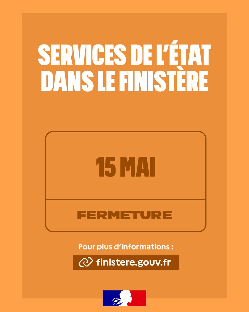 Image de Préfet du Finistère - #Infos pratiques | 📅 Fermeture exceptionnelle

Les services de l’État dans le Finistère seront exce