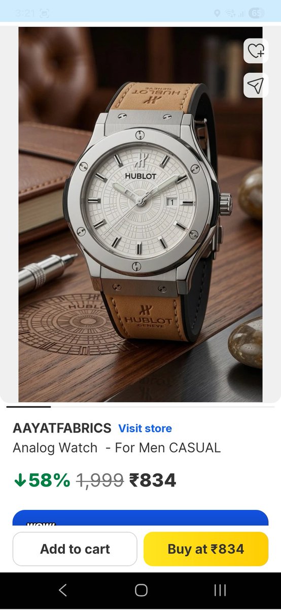 bahushrut's tweet photo. Absolutely horrible to see your old organisation advertising gor fake watches on social media! @_Kalyan_K @BadriHemant where is @Flipkart going ? https://t.co/MnjEMflfWx