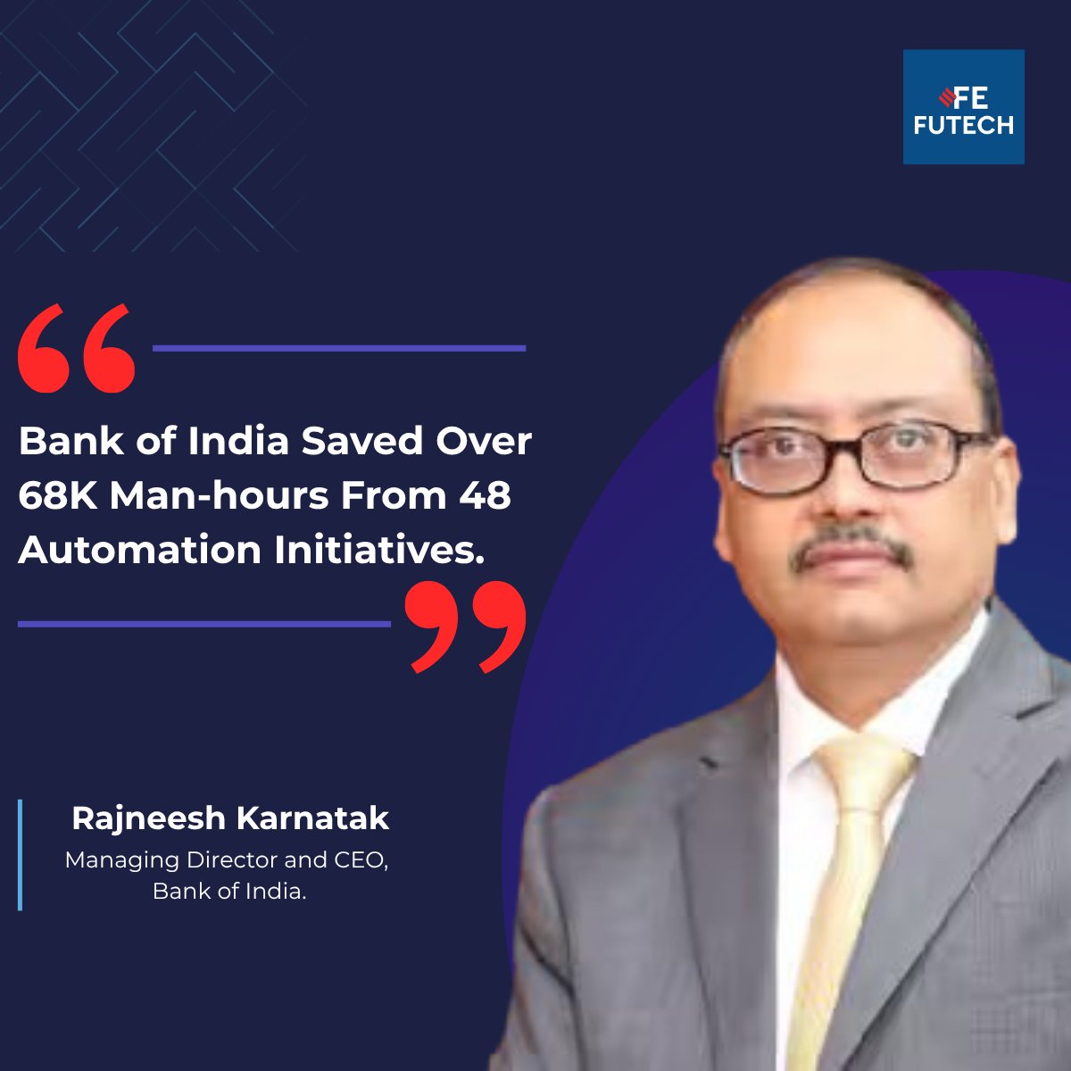 fefutech's tweet photo. According to Rajneesh Karnatak, @BankofIndia_IN  is accelerating its AI-led digital roadmap with nearly ₹2,000 crore in FY26 IT spending, including GenAI experiments like proposal summarisation for faster credit processing.

📖 Read the full story- https://t.co/h0FEFwEkAe https://t.co/hcKMnzsiwL