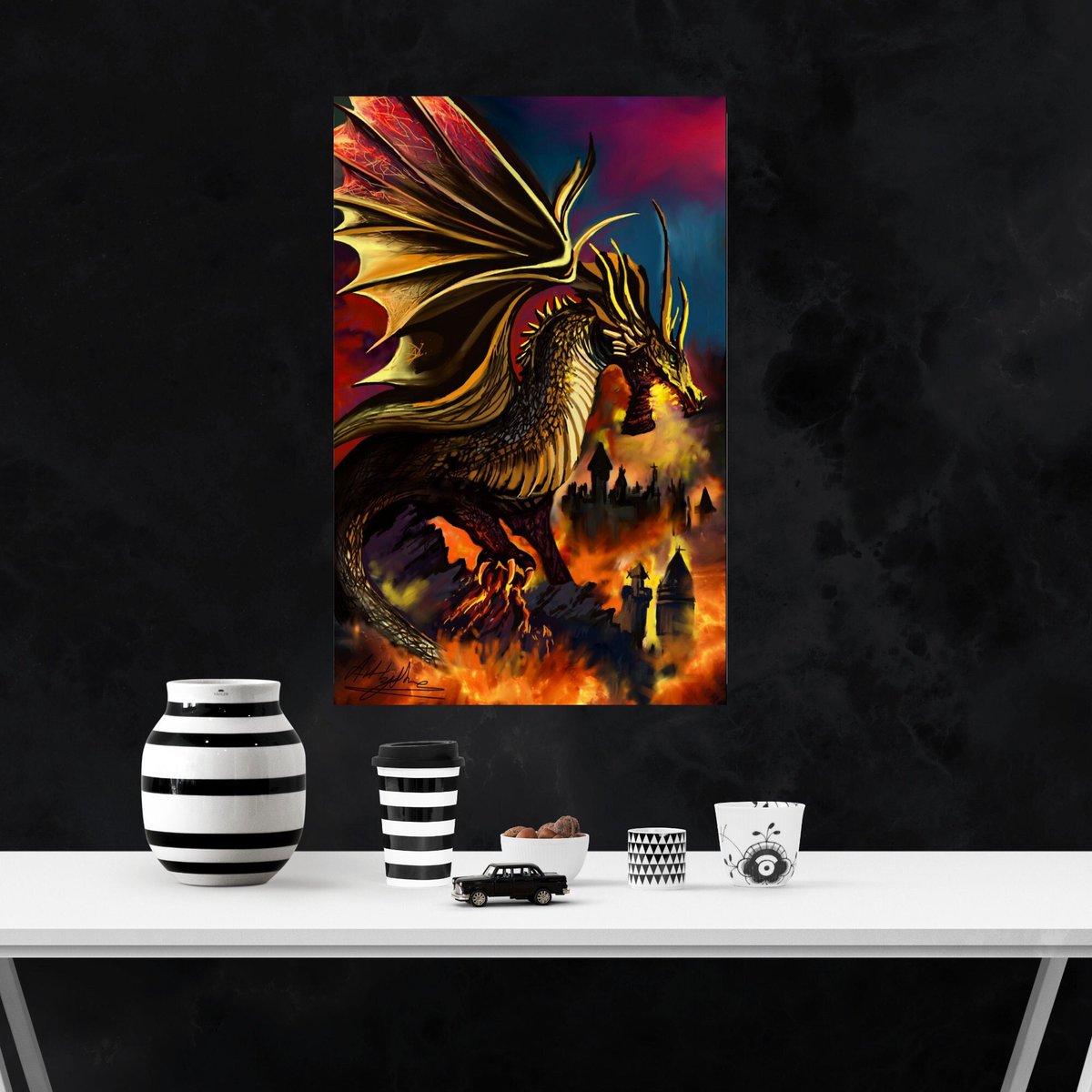 artbythree's tweet photo. Prefer a fire dragon....Great for a boys room! https://t.co/47xzXsDQr2 #mhhsbd #earlybiz #elevenseshour #ukmakers  #etsyseller #etsysale #wedomorewednesday #WednesdayMotivation #dragon #wallartforsale #mythical https://t.co/7y6rdrepvw