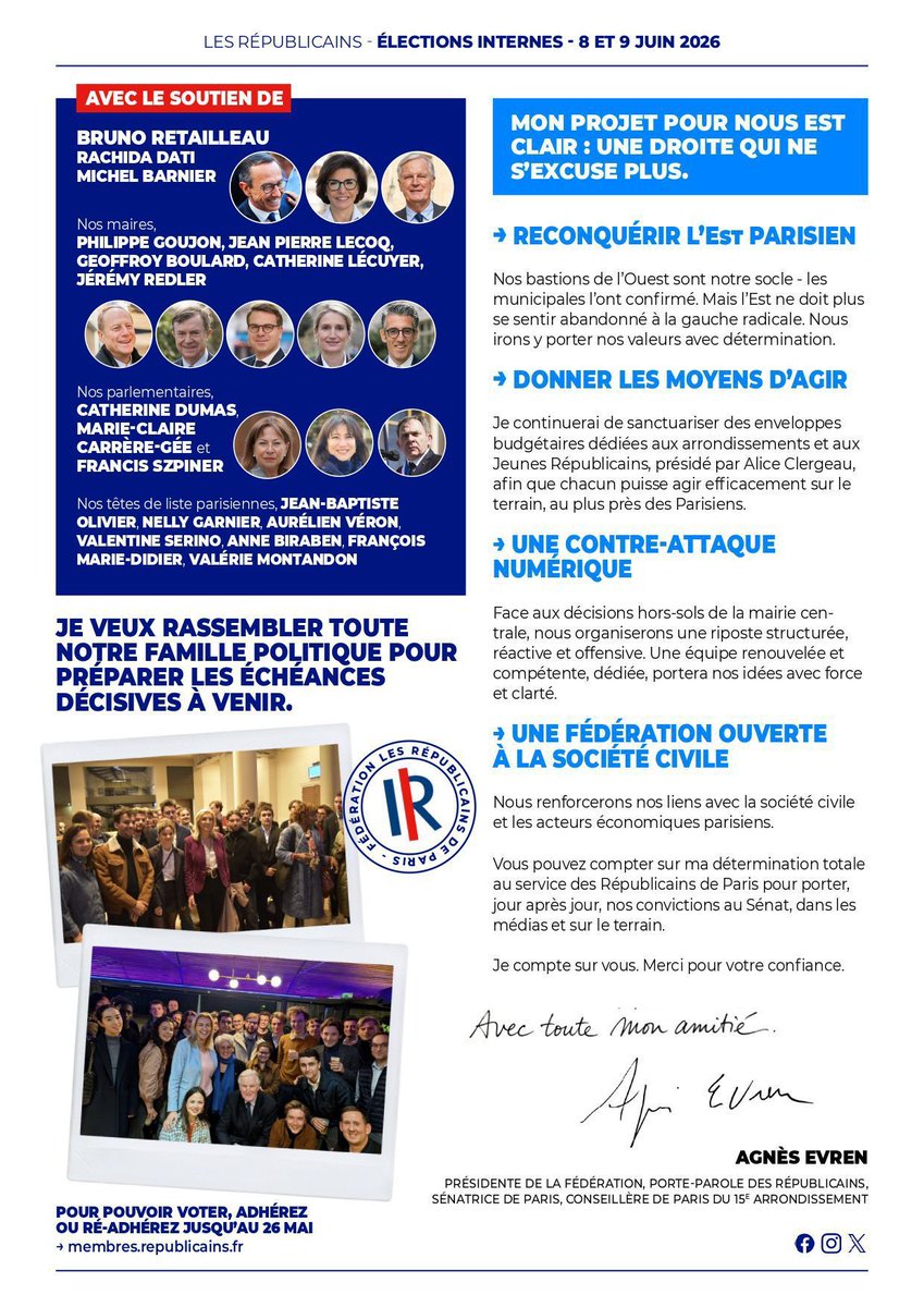 Laurent_RACAPE's tweet photo. Expérience, volontarisme, unité.
Autant d’atouts pour préparer la campagne présidentielle 🇫🇷 

👉 Total soutien à @AgnesEvren pour sa réélection à la présidence de la fédération les républicains de #Paris https://t.co/3oFncoRbtg