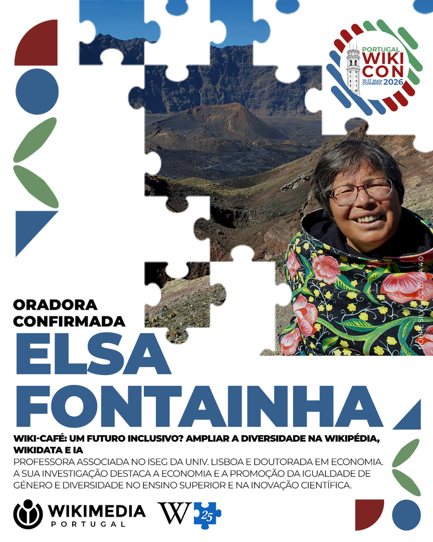 wikimediapt's tweet photo. A diversidade fortalece o conhecimento livre!
Elsa Fontainha propõe um momento de reflexão na WikiCon para debatermos como ampliar a representatividade na Wikipédia, no Wikidata e na Inteligência Artificial.
Por uma comunidade mais inclusiva!
#WikiCon #Wikidata #WikimediaPT https://t.co/Ri6qVF5uIa