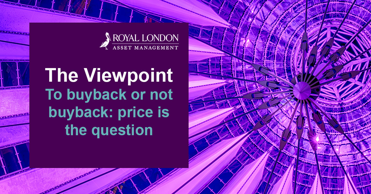 RLAM_UK's tweet photo. To buyback, or not to buyback? Price is the question. Global Equities Fund Manager, Matt Kirby, explains that share buybacks can work, but only when the price is right. Read more: https://t.co/yRY5MBNgm5
#GlobalEquities #Investing https://t.co/FUe8hMjXEm