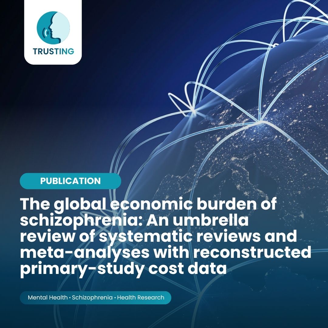 Trusting_EU's tweet photo. Existing studies on the economic impact of schizophrenia are fragmented, limiting a comprehensive understanding of its total costs.

Our latest publication presents an umbrella review on the global economic burden of schizophrenia.

🔗  Read more: https://t.co/QicZFIJAnZ https://t.co/ivR8Wyf2hQ