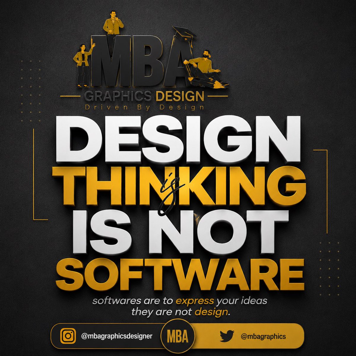 Mbagraphics's tweet photo. Design Is THINKING is not SOFTWARE…. software are to express your IDEAS.. they are not design.
#mbagraphicsdesign https://t.co/nUtJ9wQYF7