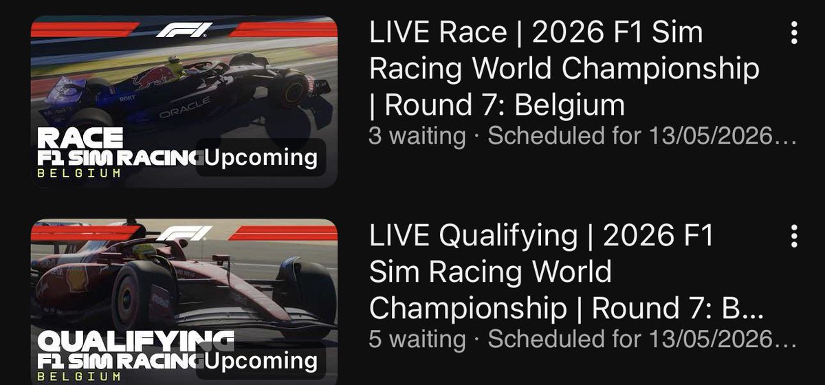 marcelkiefer_'s tweet photo. No promotion, no nothing again by F1.

F1 Simracing is returning today:

Qualifying - 18:00 CEST
Race - 20:30 CEST https://t.co/39OsAJf9yJ