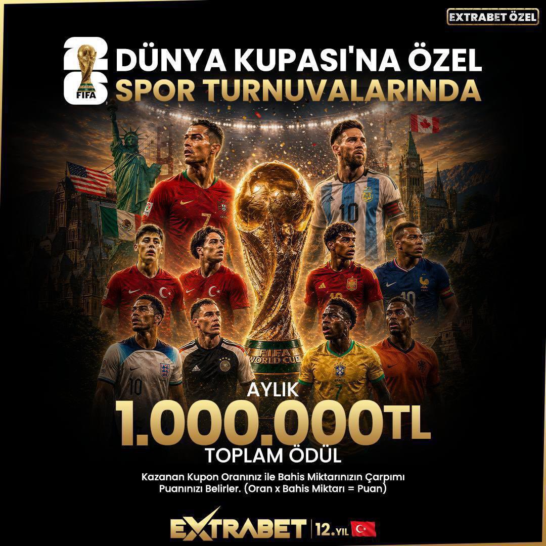 ExtrabetTR9's tweet photo. Aylık 1.000.000 TL ödül havuzu, haftalık 250.000 TL ile her hafta yeniden başlıyor!

11 Mayıs saat 12:00 ile 18 Mayıs saat 12:00 arasında, tüm spor dallarında yapaca��ınız minimum 100 TL tutarında ve 1.50 oran veya üzerinde tekli ya da kombine bahislerle turnuvaya ücretsiz katılın https://t.co/1hmEHt2Qom