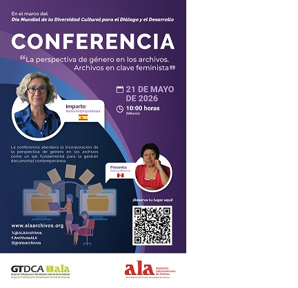 anabad_fed's tweet photo. CONFERENCIA “La perspectiva de género en los archivos. Archivos en clave feminista”
Fecha y hora: 21 may 2026 06:00 p. m. en Madrid.
INSCRIPCIÓN: https://t.co/UZQXb1y9pX https://t.co/HEBNSEVWUx