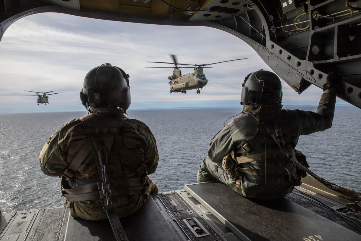 🚁 Nordic skies, unified force!

Four CH-47 Chinooks from 12th Combat Aviation Brigade recently touched down in Finland for #SaberStrike26, part of #Sword26. 

📸: Sgt. Addison Shinn

#SwordOfFreedom #ThisIsUSAREURAF #12thCombatAviationBrigade #WeAreNATO https://t.co/9gXRfrv6Wo