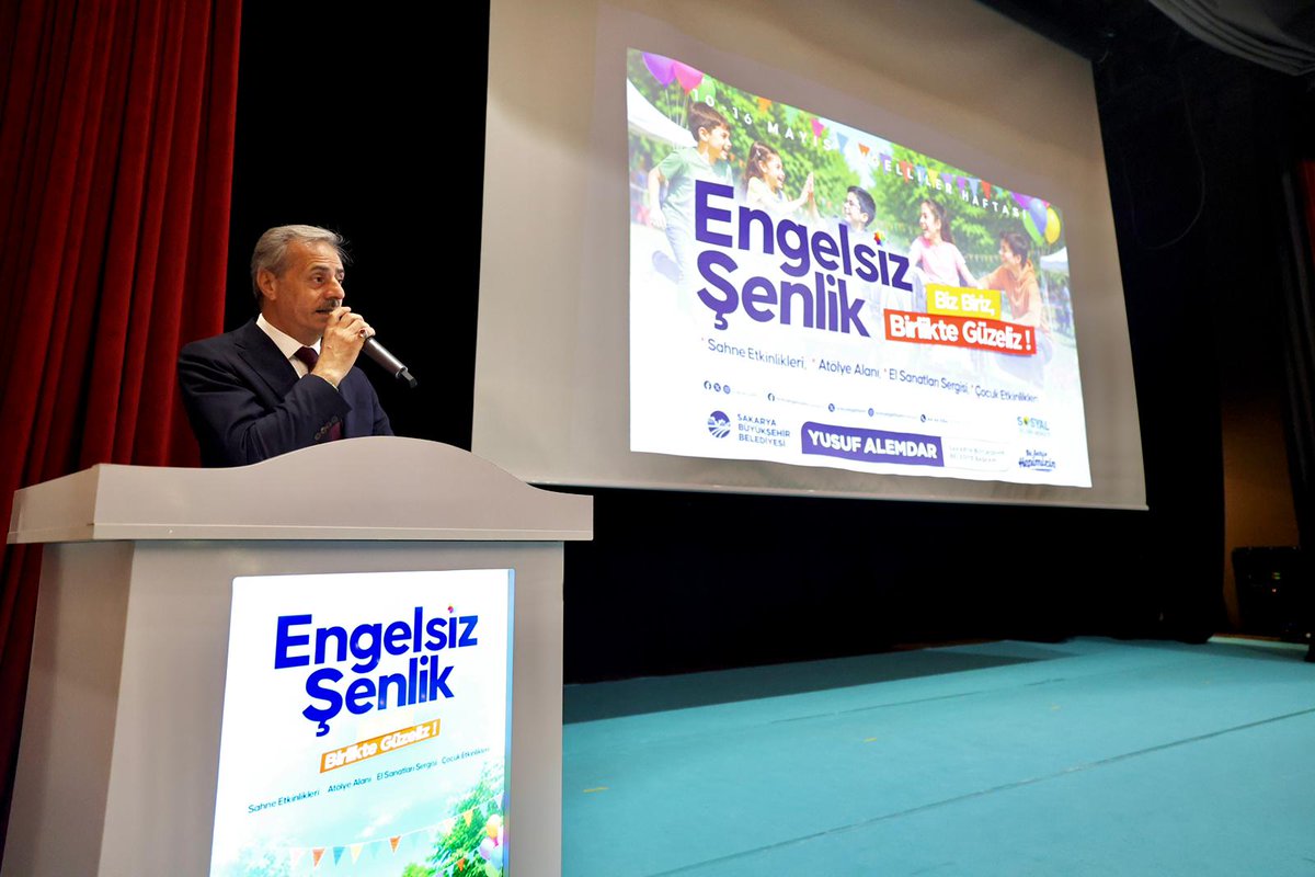 sbYusufAlemdar's tweet photo. Birlikte Güzeliz! 🌼

Sosyal Gelişim Merkezi’mizde düzenlediğimiz “Engelsiz Şenlik” etkinliğinde, Sakarya Valimiz Rahmi Doğan’ın katılımıyla özel kardeşlerimiz, kıymetli aileleri ve misafirlerimizle bir araya geldik.

Engelsiz Hobi Atölyeleri öğrencilerimizin ve özel eğitim anaokulu öğrencilerinin hazırladığı sahne gösterilerini izledik, kardeşlerimizle kucaklaştık.

Dünyada bizleri mutlu edecek ve aramızdaki bağı güçlendirebilecek en önemli unsur farklılıklarımıza rağmen birlikte yaşamayı başarabilmektir.

Bizler de özel gereksinimli bireylerimize sadece destekle değil, özellikle annelerin bir nefese ihtiyaç duyduğu koşulları oluşturmaya çalışarak etkinliklerimizi şekillendiriyoruz.

Engelsiz bir dünya ve engelsiz bir Sakarya için var gücümüzle le çalışmaya devam edeceğiz.

#BuŞehirHepimizin
