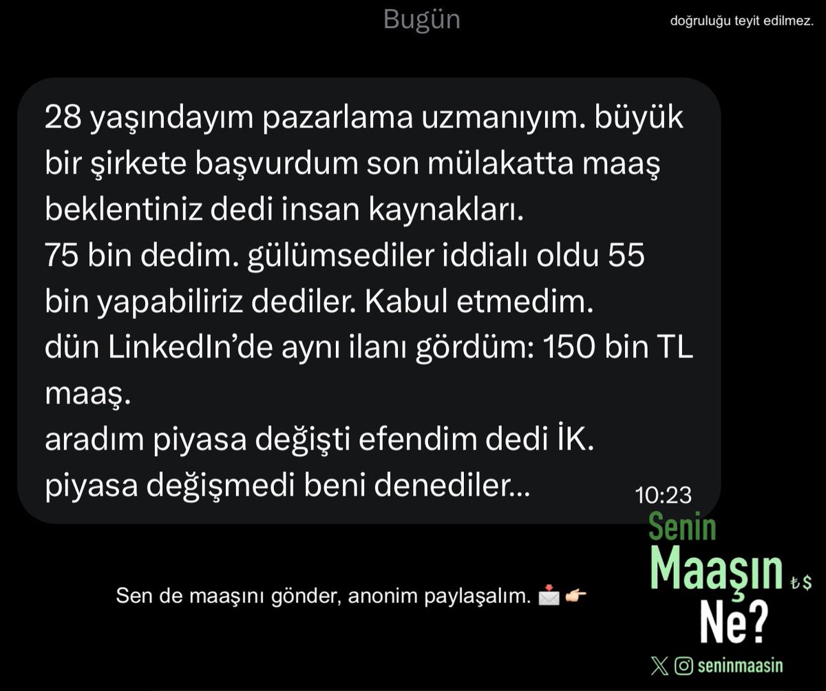 Senin Maaşın Ne? 💸 tweet media