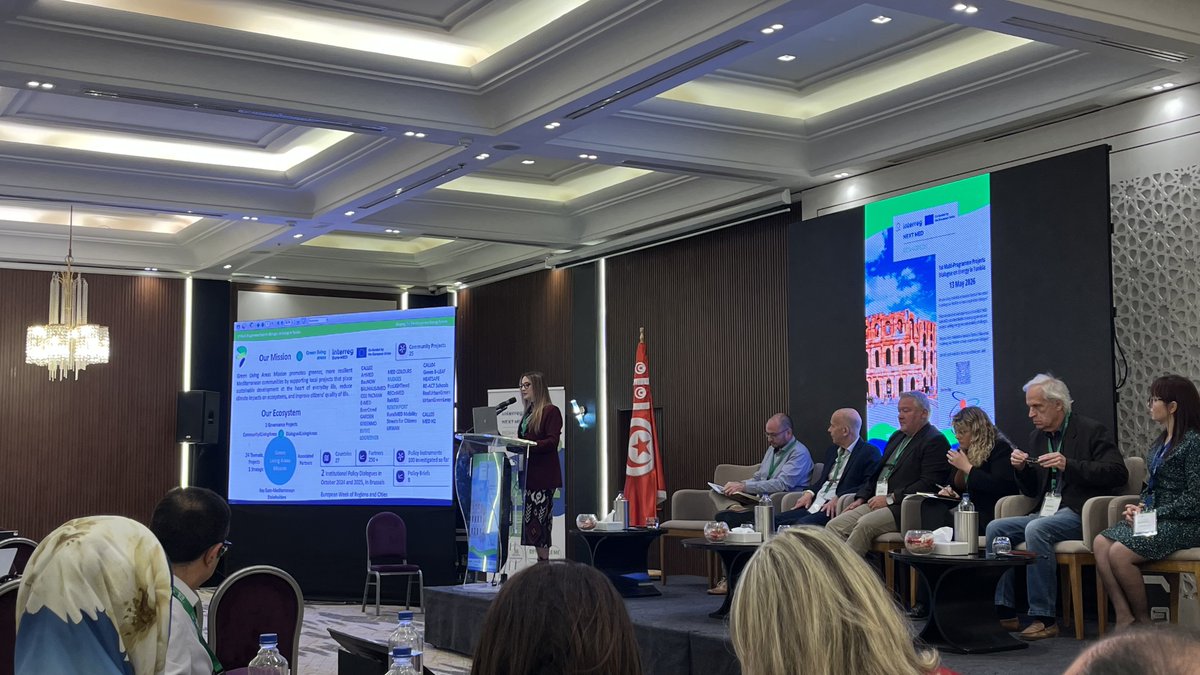 InterregEuroMED's tweet photo. Today we are in Tunis for the 1st Multi-Programme Projects’ Dialogue on #Energy!

A key moment to exchange solutions and experiences supporting energy transition and climate resilience across the Mediterranean.

 #RESt4GREEN #EUSEW2026 #InterregEuroMED #InterregNEXTMED #MMM https://t.co/cjLM8H7rdA