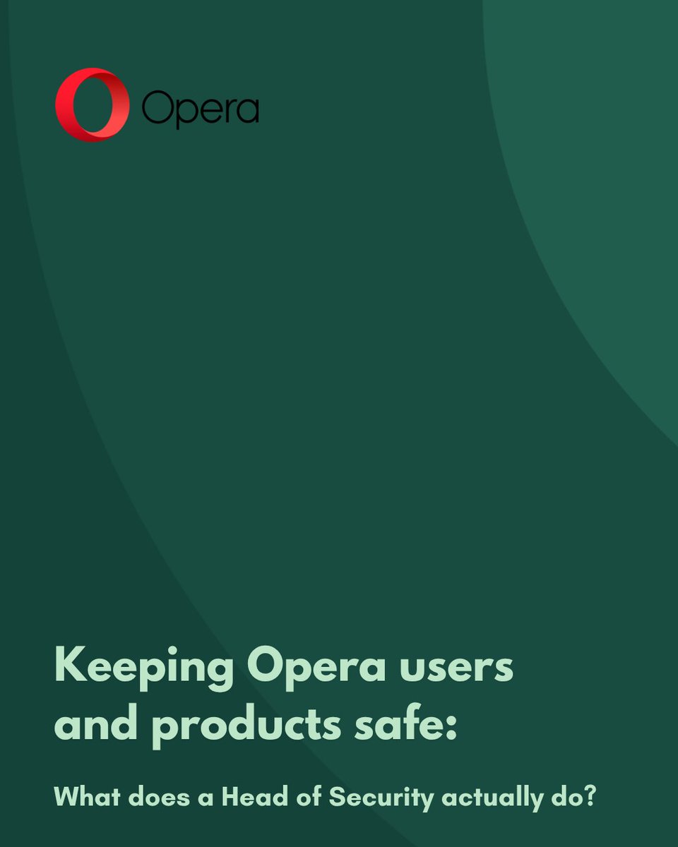 Opera_Security's tweet photo. From AI-powered threats to quantum computing, security is evolving fast.

Here are a few highlights from our conversation with Pawel Kurzelewski - Opera’s Head of Security.

Read the full blog post for more insights 👀
https://t.co/yrXI5ppg4r https://t.co/Qb7RRVkhZl