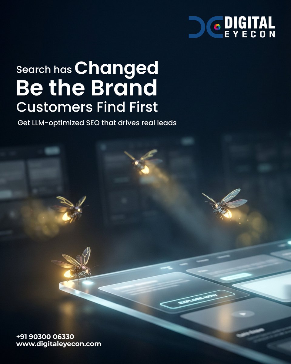 DigitalEyecon's tweet photo. Search has evolved.

AI now decides what brands people discover first.
If your business isn’t optimized for AI-driven search, you’re already behind.
Get LLM-optimized SEO that drives real leads.

📞 +91 9390107434
🌐 https://t.co/ZL4CMbBhQh
#AISEO #SEO #AIMarketing #Digitaleyecon https://t.co/Ztn9GCvRO1