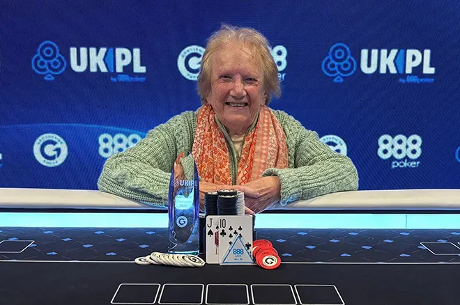 enPokerStrategy's tweet photo. 83-year-old wins 888 Poker Main Event for £31,390 - Proving age is just a number, Lillian Welch crushed a 318-strong field in the UKPL Main Event. The 888poker UKPL headed to Blackpool last week for one of the most popular legs of the tour. https://t.co/Cg0FYbJYKz