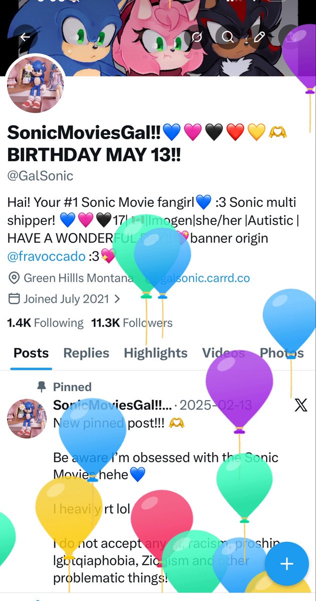 SonicMoviesGal!!💙🩷🖤❤️💛🫶 BIRTHDAY MAY 13!! tweet media