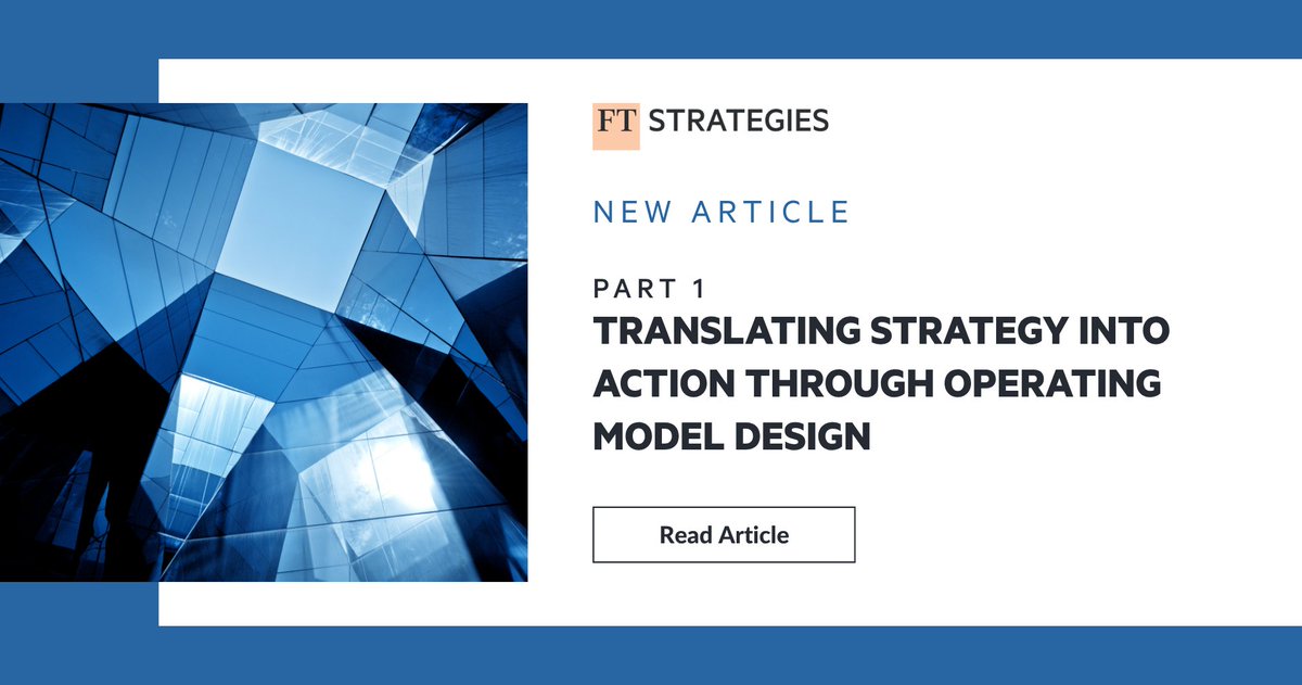 FtStrategies's tweet photo. 💡 𝗔 𝘀𝘁𝗿𝗼𝗻𝗴 𝘀𝘁𝗿𝗮𝘁𝗲𝗴𝘆 𝗺𝗲𝗮𝗻𝘀 𝗹𝗶𝘁𝘁𝗹𝗲 𝘄𝗶𝘁𝗵𝗼𝘂𝘁 𝗮𝗻 𝗼𝗽𝗲𝗿𝗮𝘁𝗶𝗻𝗴 𝗺𝗼𝗱𝗲𝗹 𝘁𝗵𝗮𝘁 𝗰𝗮𝗻 𝗱𝗲𝗹𝗶𝘃𝗲𝗿 𝗶𝘁.

In Part 1 of our latest article series, we explore how publishers can leverage a Target Operating Model to bridge the gap between strategic ambition and day-to-day execution, and explain why this approach is essential for driving sustainable transformation in media organisations.

𝗞𝗲𝘆 𝗶𝗻𝘀𝗶𝗴𝗵𝘁𝘀 𝗶𝗻𝗰𝗹𝘂𝗱𝗲:
🔹 Why organisational strategy alone is not enough to drive change
🔹How a Target Operating Model creates alignment across editorial, product, commercial and technology functions
🔹 Why governance, workflows and incentives play a critical role in successful execution
🔹 How clearly defined responsibilities and cross-functional collaboration can improve agility and alignment

For publishers navigating digital transformation, the challenge is not just defining the right strategy, but building an organisation capable of delivering it consistently.

𝗥𝗲𝗮𝗱 𝘁𝗵𝗲 𝗳𝘂𝗹𝗹 𝗮𝗿𝘁𝗶𝗰𝗹𝗲 👉 https://t.co/3f6zVk6hBR

𝗥𝗲𝗮𝗱 𝗽𝗮𝗿𝘁 𝟮 𝗵𝗲𝗿𝗲 👉https://t.co/CPrKiirV5Z 

#MediaStrategy #OperatingModel #OperationalTransformation