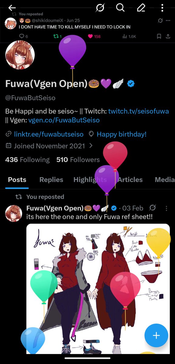 Fuwa(Vgen Open)🍩💜🪽 tweet media