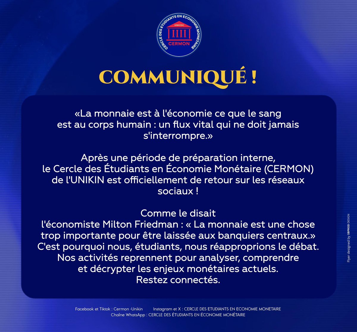 CERCLE DES ÉTUDIANTS EN ÉCONOMIE MONÉTAIRE tweet media
