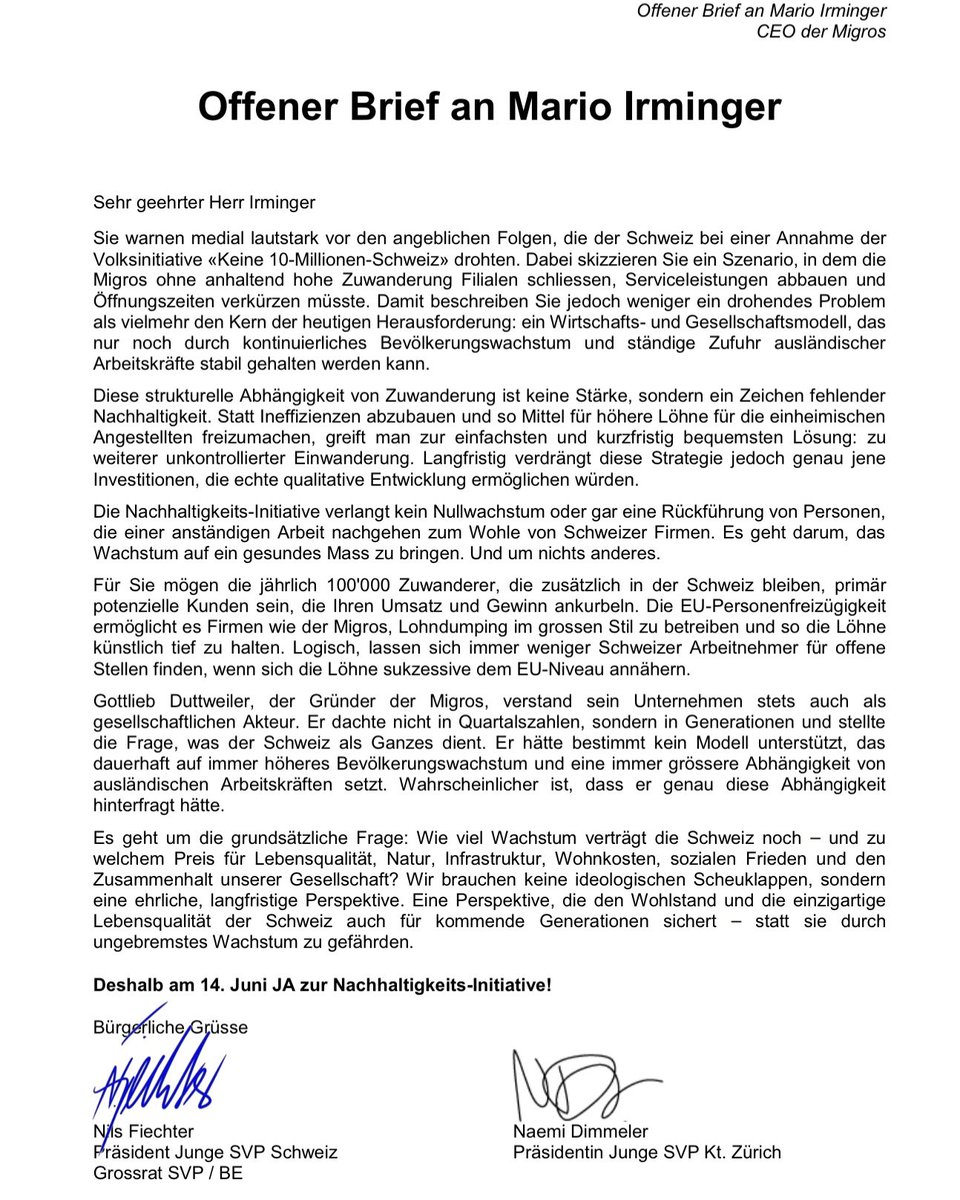 Junge SVP Schweiz tweet media