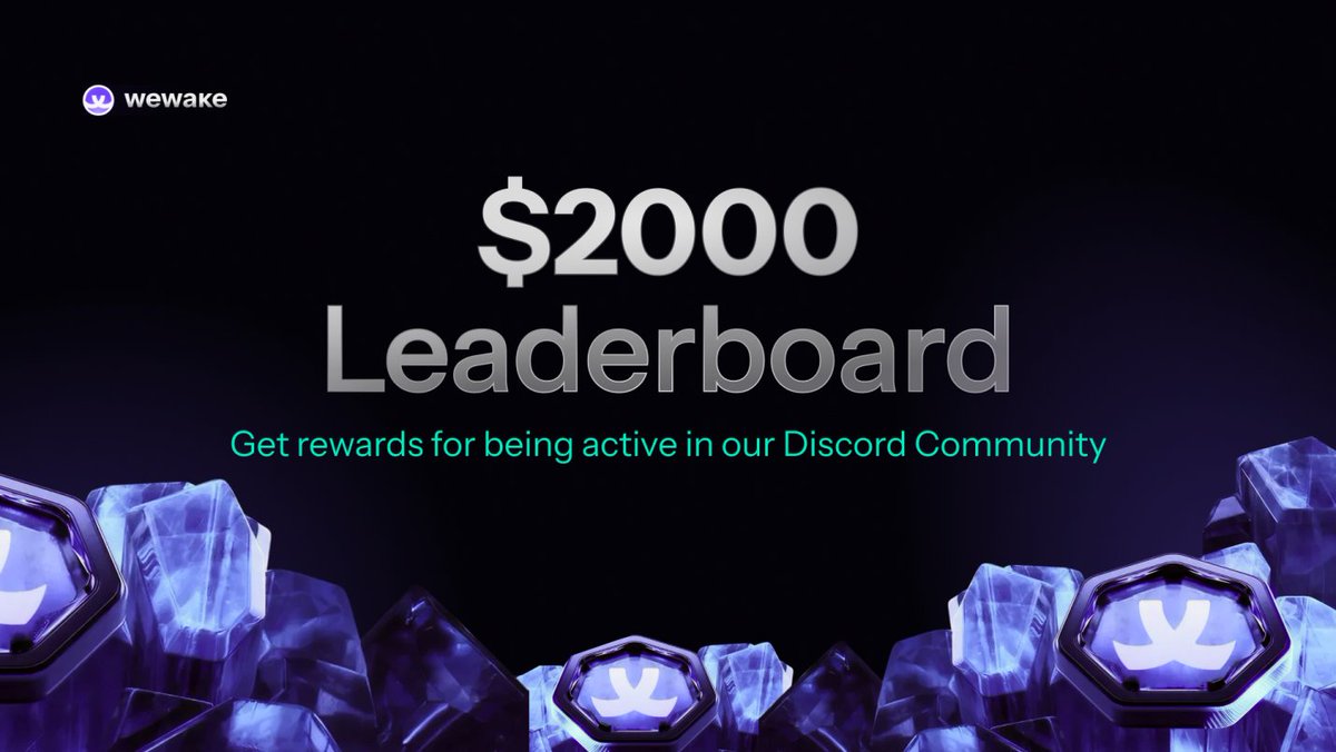 wewake_finance's tweet photo. THE WAKE RACE – Season 2 is live.

Season 1 rewards have been sent. Leaderboard is reset. Time to grind again.

$2,000 in $WAKE on the line. Top 10 most active community members take it all.

Every like, repost, and comment on X earns points. Chatting in Discord does too.
🥇 $500
🥈 $350
🥉 $250
4th–5th – $150
6th–10th – $100

Runs until June 20. Leaderboard is public. No spam – quality only.

Full details → https://t.co/jeCPNSvnjz

One more thing – a much bigger event is coming soon. 

Massive prize pool. So don't rush to withdraw your tokens from staking. 

You'll want them where they are.