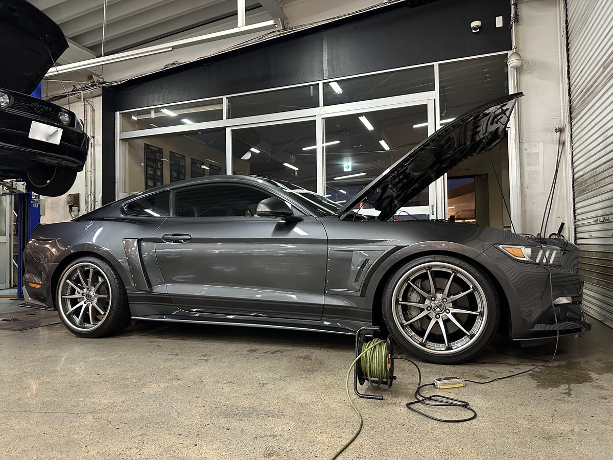 buzzfactory_'s tweet photo. 業販にてご成約いただきました、「2015y マスタング エコブースト BSMA COBRA ver. 」 車両の引き渡しに備えて内外装の仕上げとバッテリー充電完了しました！

いつでも引き上げオッケーでーす！

＃アメ車 #BUZZFACTORY #バズファクトリー #業販 #マスタング #エコブースト https://t.co/jggJ9IE6wf