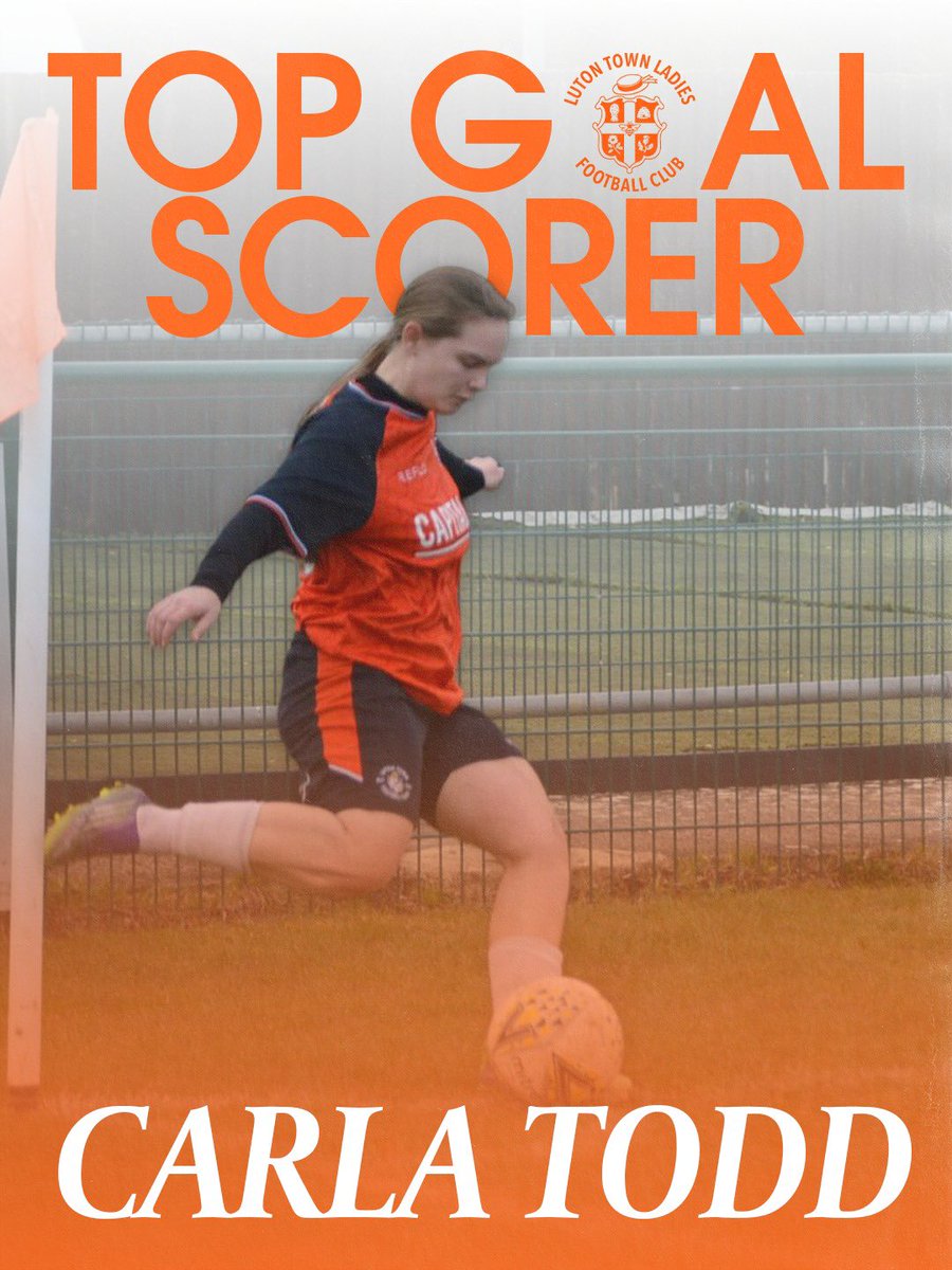 LutonTownLadies's tweet photo. Carla Todd is the 2025/26 Development Squad top goalscorer 💥 https://t.co/GgkLuif28e