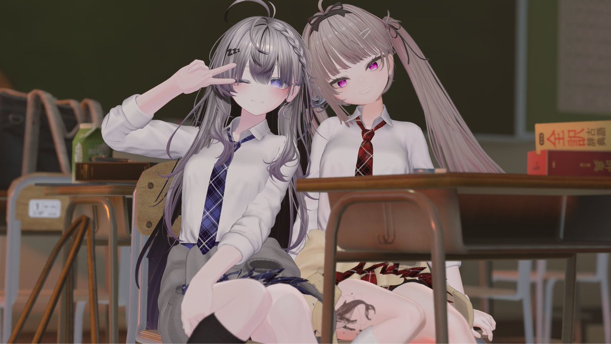 4bullet6's tweet photo. Title:Twin Besties!, Twin Angles：’）

いぇーい！
……あれ？ https://t.co/dCo6tKREoD