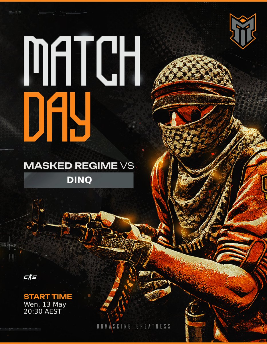 MaskedRegimeES's tweet photo. We face DINQ tonight at 20:30 AEST. It’s time to keep the streak alive and stack another W in the win column. 🟠 ⚫ 🥷

🕕 Time: 20:30 AEST
🏆 League: ESEA Season 57 OCE
#UnmaskingGreatness #ESEA #CS2 https://t.co/FcNTIyZhEy
