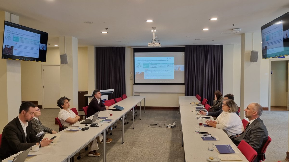 projectraising's tweet photo. On April 2026 the first Just Transition Roundtable Meeting #IPC was held at #Sabancı University. Dr Tansel Dogan #THGA participated as a speaker in the session Transformation vision and responsibilities in the transition process, presenting the @RAISINGproject experiences. https://t.co/OzPc9k27Ms