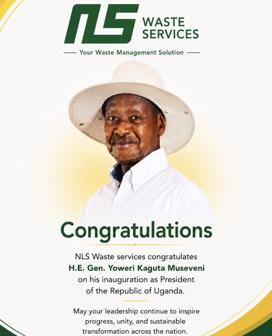 NLSWaste's tweet photo. NLS Waste Services congratulates H.E Gen. Yoweri Kaguta Museveni upon his inauguration as President of the Republic of Uganda.
Wishing you continued leadership, progress, and sustainable transformation for our nation https://t.co/lsa0zoalmE