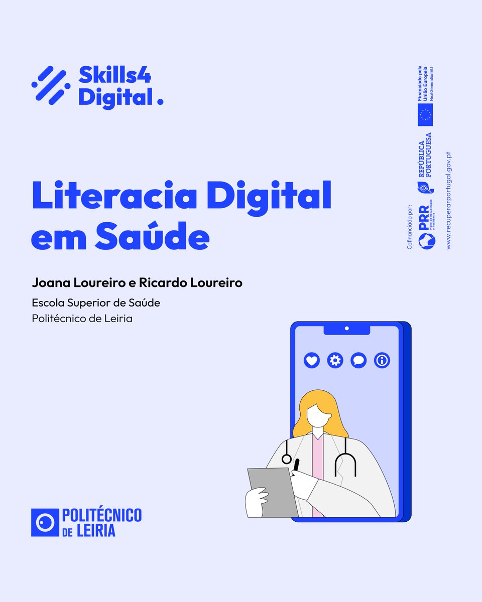 cip_ulo's tweet photo. 👨‍💻 Curso Gratuito: Literacia Digital em Saúde  

📣 Candidaturas Abertas

Compreende, avalia e comunica a informação em saúde com pensamento crítico e responsabilidade digital.

Saiba mais: https://t.co/e7VocNH3DI

#PRR #Skills4Digital https://t.co/n7SXiRXGNX