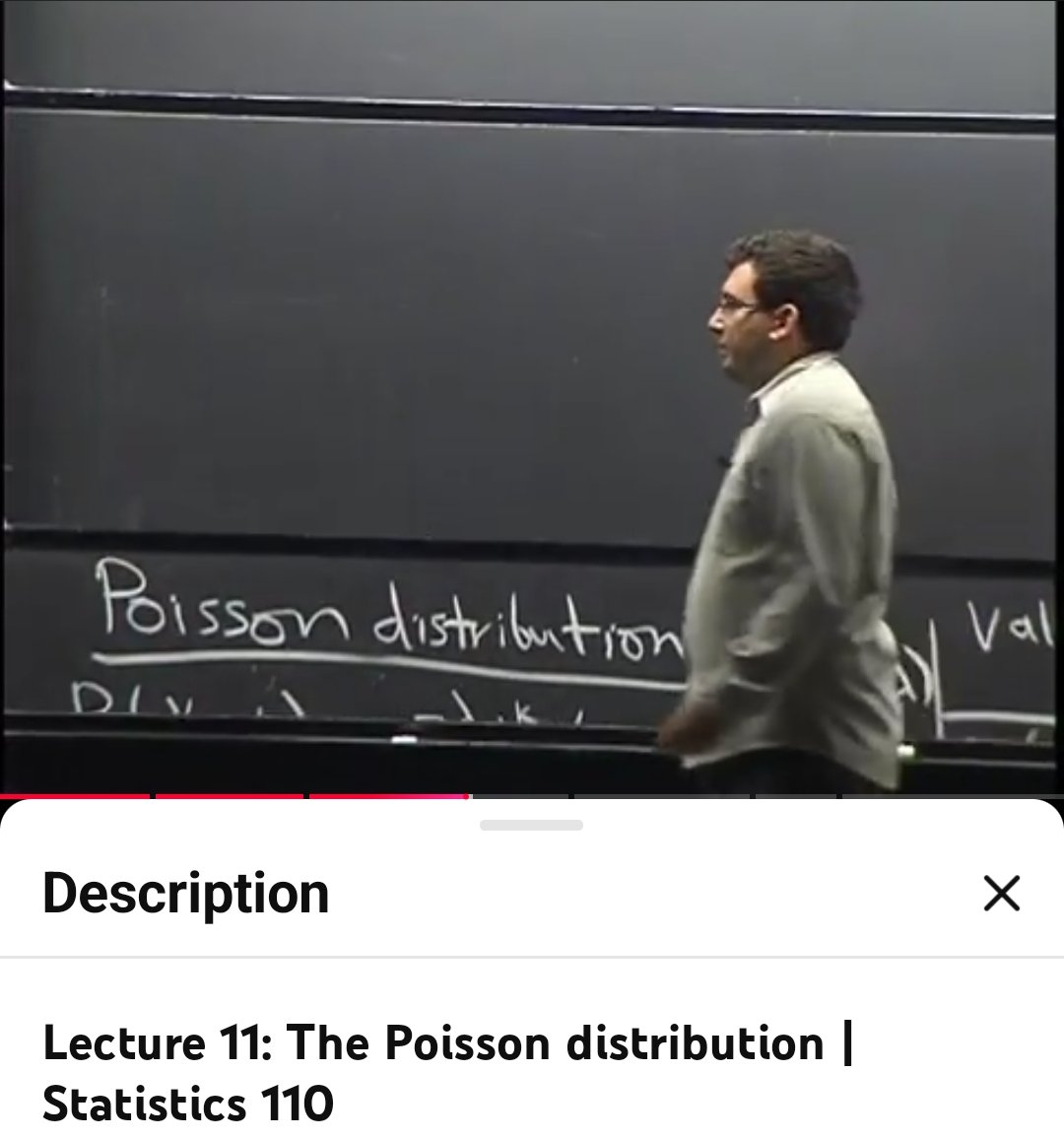 ParamSharm72289's tweet photo. #Day47 of my AI/ML & Quant journey 🚀
🔹 Harvard Stat 110, Lec 11: Mastering the Poisson distribution to model the frequency of rare events
🔹 Udemy ML: Practical journey started! Diving into Data —cleaning, encoding, and preparing datasets.
Theory meeting execution! 📈💻 https://t.co/dHUZUQLd8M