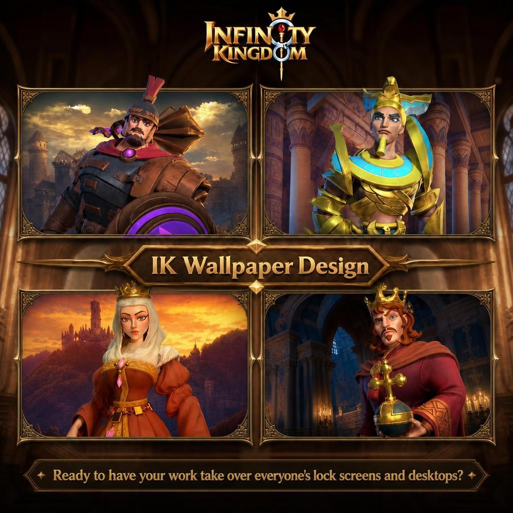 ik_mobile's tweet photo. ✨The 4th creative theme Launched | 「IK Wallpaper Design」
——Turn your kingdom and Immortals into a wallpaper that lights up your screen every day!

📌 Go to the DC event channel for details and submit your entry:https://t.co/e0qpBsNFr4

⏰ Event duration: Until May 27th
Ready to have your work take over everyone's lock screens and desktops?
#InfinityKingdom #mobilegames #SLG #newgames