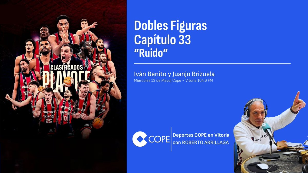 DXTcopevitoria's tweet photo. TERTULIA  #DoblesFigurasCope
🏀 «Ruido»
🏠https://t.co/sgVn9EqQHN
📻HORA 15:30
📻 104.6FM

👉🏻@juanjobrizuela
👉🏻@benito_ivan8

🎙@Arrillaga

#QuéCómoPorqué
#DoblesFigurasCope https://t.co/xpvwsznMx9