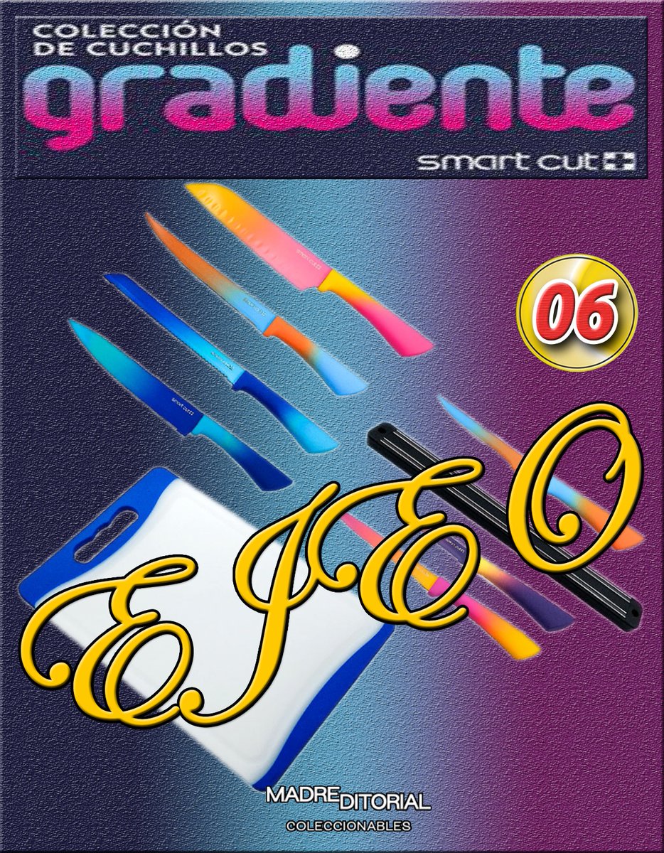 distribuidoejeo's tweet photo. Ya tenemos a la venta el nuevo fascículo especial de la colección de "Cuchillos Gradiente"
De $99.90 queda en $85
Fecha límite para recoger su producto, Lunes 18 de Mayo de 2026
#DistribuidoraEjeo #madreeditorial #cuchillos #cocina #gradiente #cuchillosgradiente https://t.co/V1vPZZ48dq