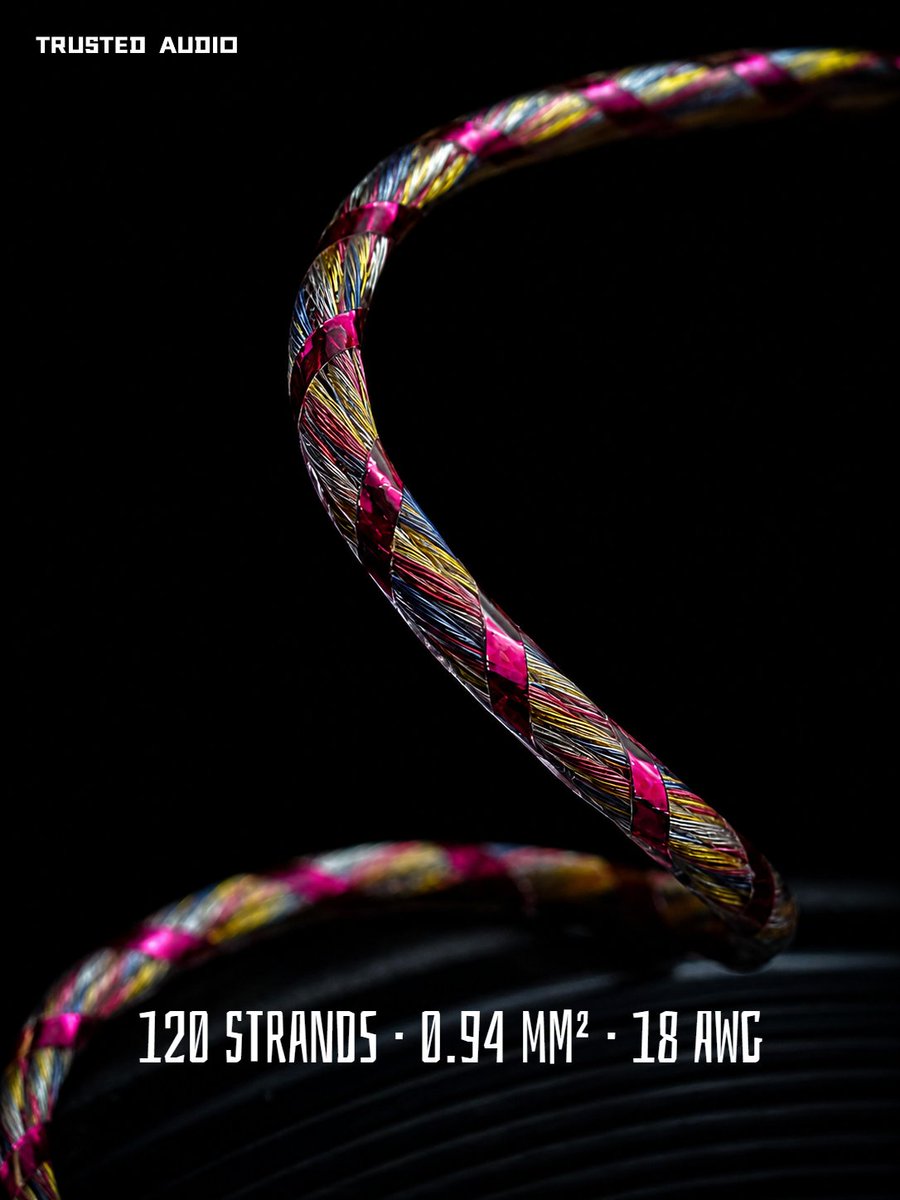 Trusted_Audio_'s tweet photo. REBEL の 1芯 — 0.1mm 導体 × 120本。

断面積 0.94 mm² に集約され、

約 18 AWG に相当します。 https://t.co/Z0vYYEbBs9