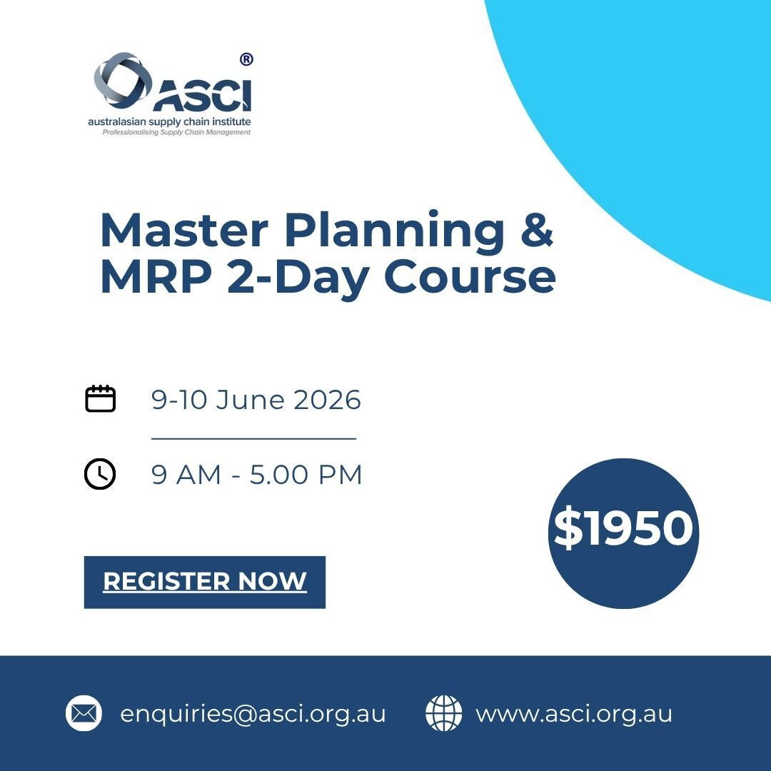 ASCI_Community's tweet photo. Transform your supply chain strategy. Join our upcoming workshop to master 5-step IBP framework design, align MPS and DRP processes, and implement advanced safety stock optimization to elevate your customer service. 
Register: https://t.co/pgKtIzpcVZ https://t.co/lqfXVuUsTz