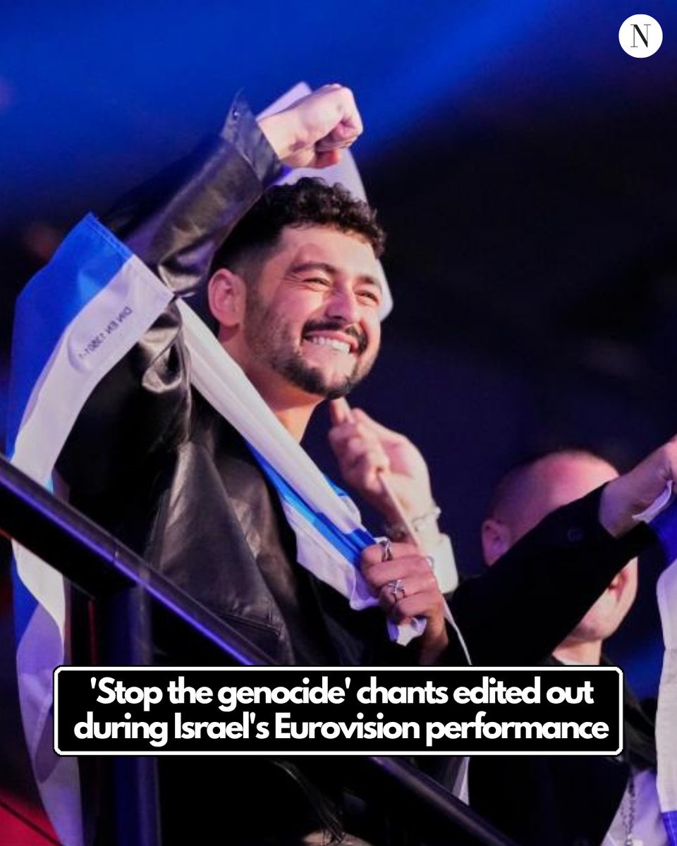 Chants of 'stop the genocide' were edited out of Israel's performance at the Eurovision semi-final – as several people were removed by security for staging pro-Palestine protests